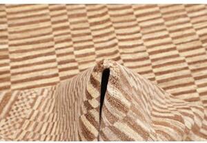 Tappeto Gabbeh Fine Geometrico Marrone Avorio 180x234 Cm
