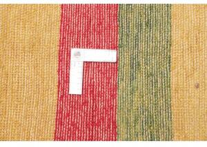 Tappeto Gabbeh Fine Geometrico Giallo Rosso 184x227 Cm