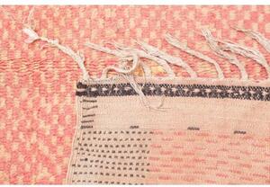 Tappeto Kilim Moderno Geometrico Rosa Beige 150x250 Cm