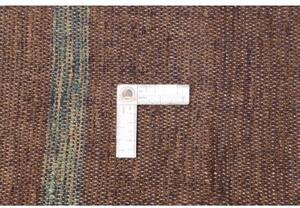Tappeto Gabbeh Fine Geometrico Marrone Rosso Quadrato 220x234 Cm