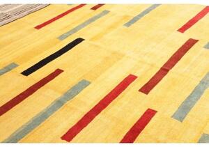 Tappeto Gabbeh Fine Geometrico Giallo Rosso 265x345 Cm
