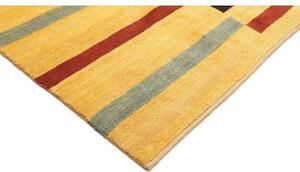 Tappeto Gabbeh Fine Geometrico Giallo Rosso 265x345 Cm