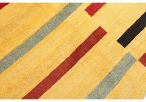 Tappeto Gabbeh Fine Geometrico Giallo Rosso 265x345 Cm