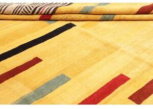 Tappeto Gabbeh Fine Geometrico Giallo Rosso 265x345 Cm
