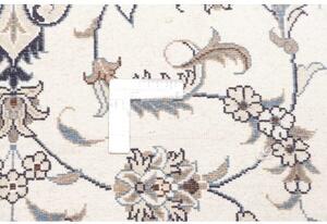 Tappeto Nain Kashmar Medaglione Floreale Avorio Blu 86x138 Cm