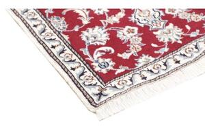 Tappeto Nain Kashmar Medaglione Floreale Rosso Bianco Corsia 80x293 Cm