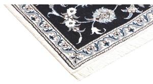 Tappeto Nain Kashmar Medaglione Floreale Blu Scuro Bianco 90x138 Cm