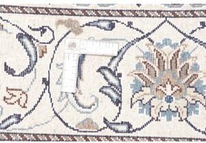 Tappeto Nain Kashmar Floreale Blu Avorio Quadrato 196x210 Cm