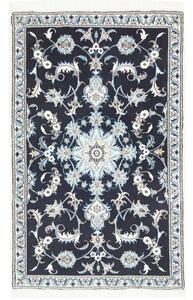 Tappeto Nain Kashmar Medaglione Floreale Blu Scuro Bianco 90x138 Cm