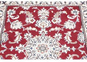 Tappeto Nain Kashmar Medaglione Floreale Rosso Bianco Corsia 80x293 Cm