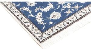 Tappeto Nain Kashmar Medaglione Floreale Blu Bianco 88x140 Cm