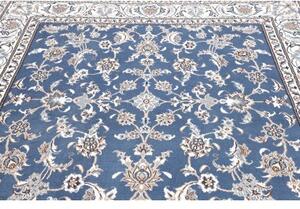 Tappeto Nain Kashmar Floreale Blu Avorio 192x212 Cm