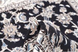Tappeto Nain Kashmar Floreale Blu Scuro Bianco Avorio Quadrato 195x200 Cm