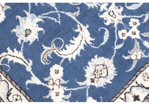 Tappeto Nain Kashmar Medaglione Floreale Blu Bianco 88x140 Cm