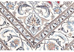 Tappeto Nain Kashmar Medaglione Floreale Rosso Avorio 193x250 Cm