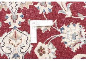 Tappeto Nain Kashmar Medaglione Floreale Rosso Bianco Corsia 80x293 Cm