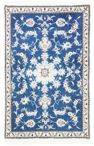 Tappeto Nain Kashmar Medaglione Floreale Blu Bianco 88x140 Cm
