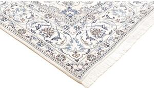 Tappeto Nain Kashmar Medaglione Floreale Blu Avorio 197x312 Cm
