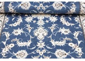 Tappeto Nain Kashmar Medaglione Floreale Blu Bianco 88x140 Cm