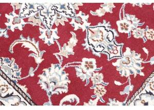 Tappeto Nain Kashmar Medaglione Floreale Rosso Bianco Corsia 80x293 Cm