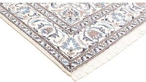 Tappeto Nain Kashmar Medaglione Floreale Rosso Avorio 193x250 Cm