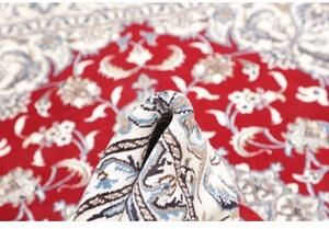 Tappeto Nain Kashmar Medaglione Floreale Rosso Avorio 193x250 Cm