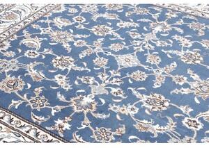 Tappeto Nain Kashmar Floreale Blu Avorio 192x212 Cm