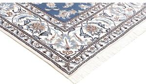 Tappeto Nain Kashmar Floreale Blu Avorio 192x212 Cm