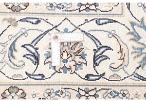Tappeto Nain Kashmar Medaglione Floreale Blu Avorio 197x312 Cm