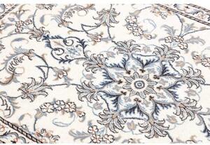 Tappeto Nain Kashmar Medaglione Floreale Avorio Blu 86x138 Cm