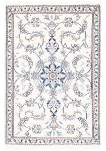 Tappeto Nain Kashmar Medaglione Floreale Avorio Blu 86x135 Cm