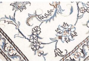 Tappeto Nain Kashmar Medaglione Floreale Avorio Blu 86x135 Cm