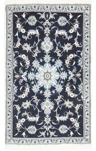 Tappeto Nain Kashmar Medaglione Floreale Blu Notte Bianco 85x143 Cm