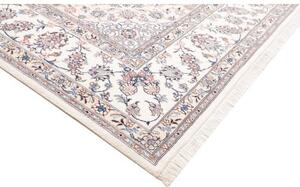 Tappeto Nain Kashmar Medaglione Floreale Avorio Blu 297x400 Cm