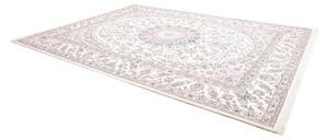 Tappeto Nain Kashmar Medaglione Floreale Avorio Blu 297x400 Cm