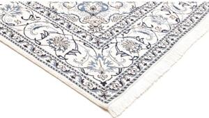Tappeto Nain Kashmar Medaglione Floreale Avorio Blu 195x293 Cm