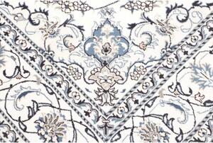 Tappeto Nain Kashmar Medaglione Floreale Avorio Blu 195x293 Cm