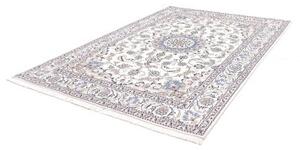 Tappeto Nain Kashmar Medaglione Floreale Avorio Blu 200x303 Cm