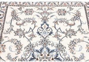 Tappeto Nain Kashmar Medaglione Floreale Avorio Blu 86x138 Cm