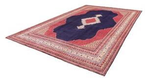 Tappeto Sarough Geometrico Blu Scuro Rosso 262x395 Cm