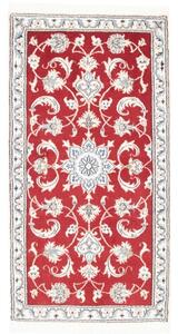 Tappeto Nain Kashmar Medaglione Floreale Rosso Bianco 70x138 Cm
