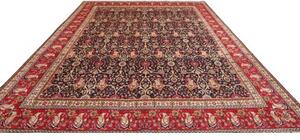 Tappeto Tabriz Floreale Blu Scuro Rosso 300x387 Cm