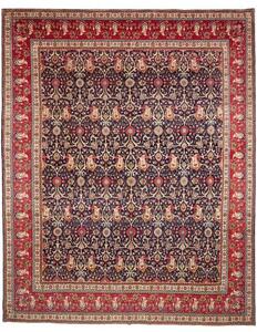 Tappeto Tabriz Floreale Blu Scuro Rosso 300x387 Cm