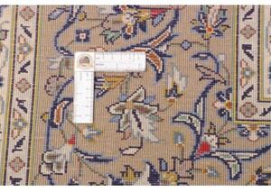 Tappeto Kashan Medaglione Floreale Avorio Blu 252x367 Cm