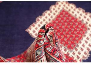 Tappeto Sarough Geometrico Blu Scuro Rosso 262x395 Cm