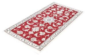 Tappeto Nain Kashmar Medaglione Floreale Rosso Bianco 70x138 Cm