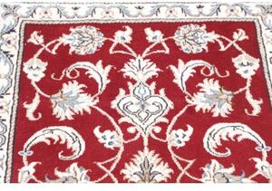 Tappeto Nain Kashmar Medaglione Floreale Rosso Bianco 70x138 Cm