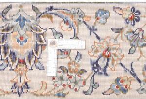 Tappeto Kashan Medaglione Floreale Avorio Blu Cobalto 200x300 Cm