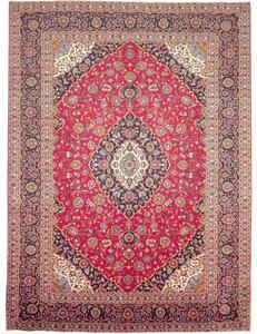 Tappeto Ardakan Medaglione Floreale Rosso Rubino Nero 293x394 Cm