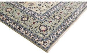 Tappeto Kashan Floreale Verde Chiaro Blu 305x410 Cm
